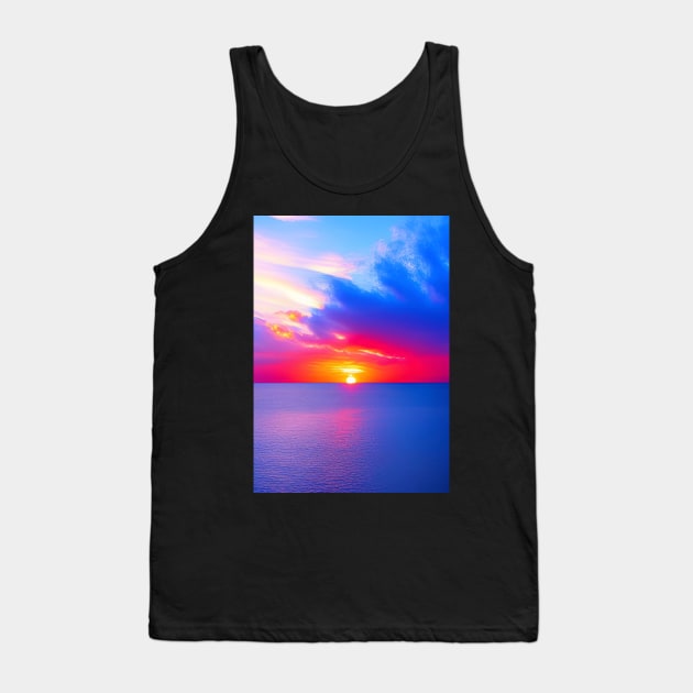 ARTISTIC CENTERPIECE OCEAN SUNSET Tank Top by sailorsam1805